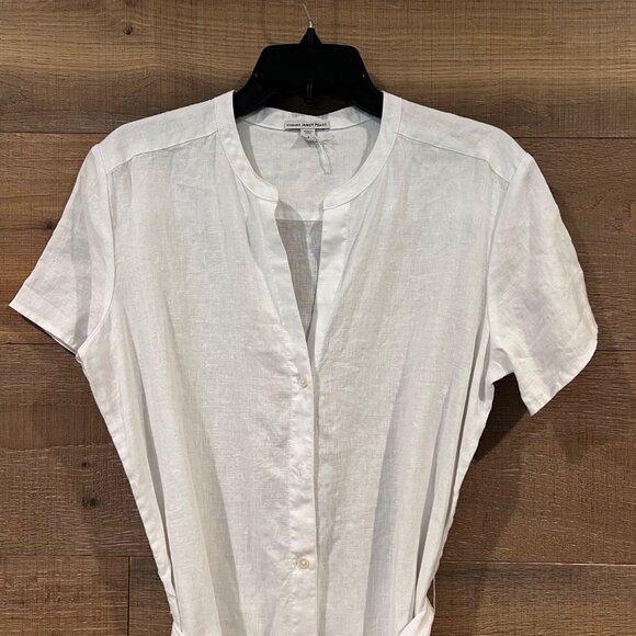 James Perse white Linen Shirtdress dress size 2/ M - Picture 4 of 10